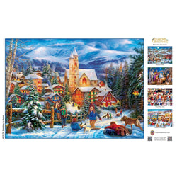 Season's Greetings - Sledding Home 1000 Piece Jigsaw Puzzle