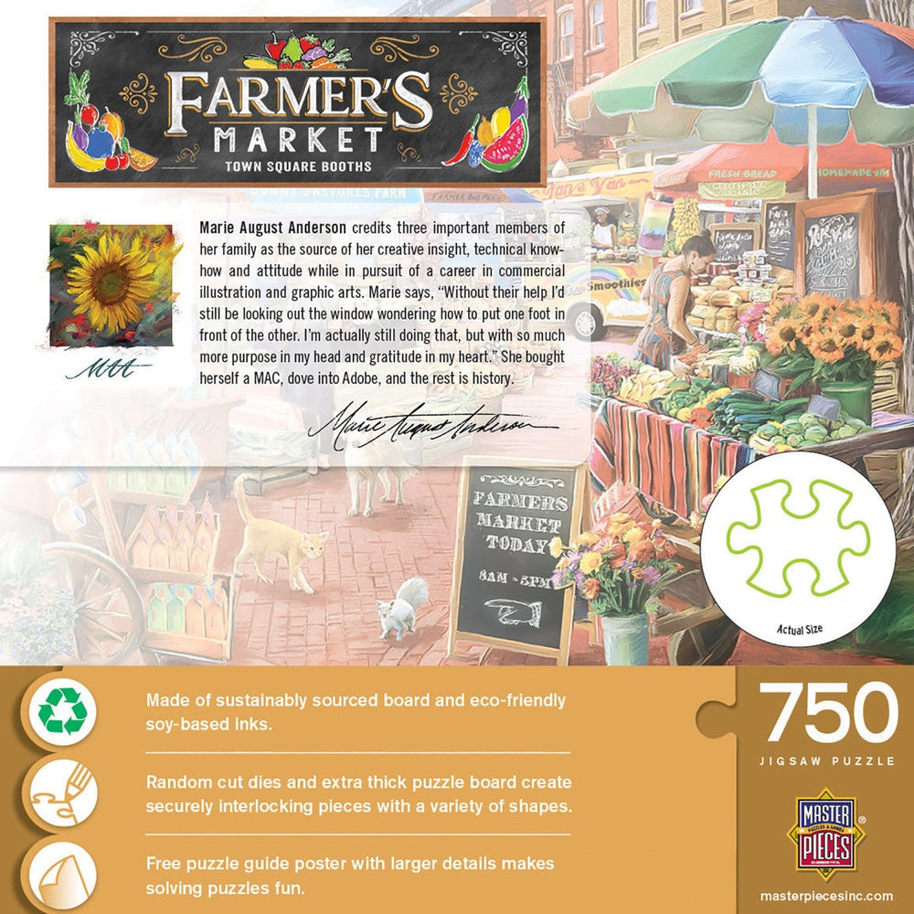 Farmer's Market - Town Square Booths 750 Piece Jigsaw Puzzle (ONLINE ORDER ONLY)