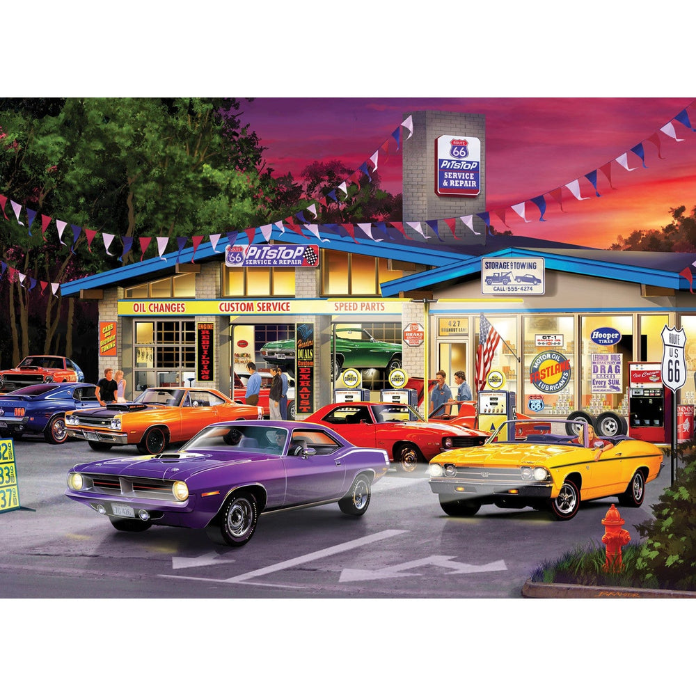 Cruisin' Route 66 - Pitstop 1000 Piece Jigsaw Puzzle (ONLINE ORDER ONLY)