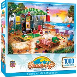 Beach Life - Oceanside Camping 1000 Piece Jigsaw Puzzle (ONLINE ORDER ONLY)