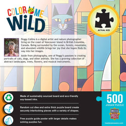 Color Me Wild - The Prowl Between Patterns 500 Piece Jigsaw Puzzle