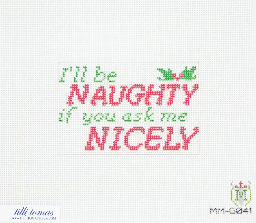 “Naughty” Needlepoint Canvas – 4