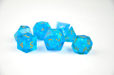 Permafrost Forged in Frost Dice Set (Resin Dice) Sharp Edge Dice (Online Only)