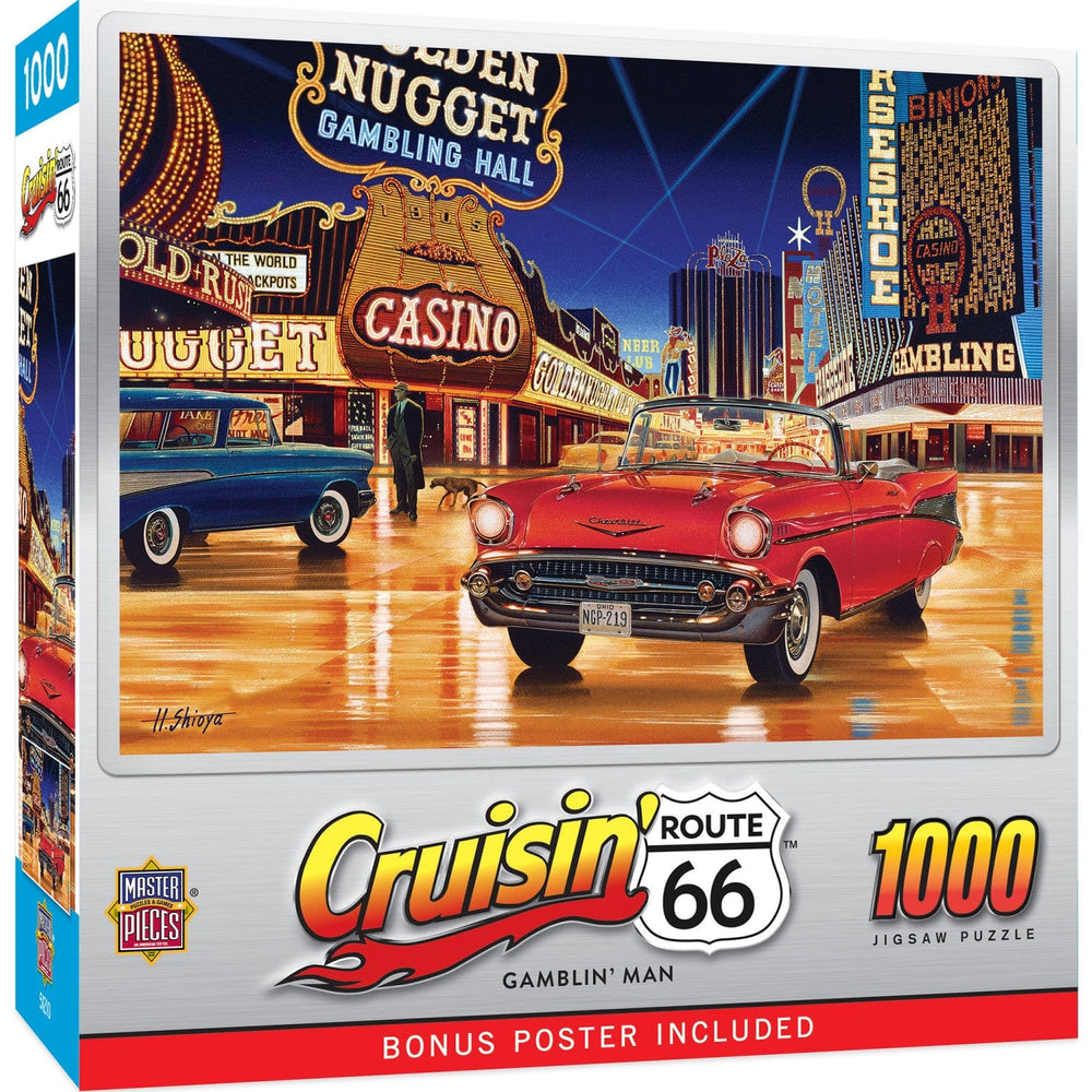 Cruisin' Route 66 - Gamblin' Man 1000 Piece Jigsaw Puzzle (ONLINE ORDER ONLY)
