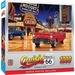 Cruisin' Route 66 - Gamblin' Man 1000 Piece Jigsaw Puzzle (ONLINE ORDER ONLY)