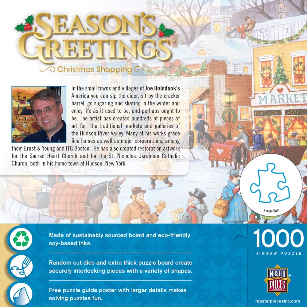 Season's Greetings - Christmas Shopping 1000 Piece Jigsaw Puzzle