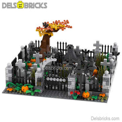 Halloween Cemetary Playset - New Lego Minifigures Horror Custom Toys (ONLINE ORDER ONLY)