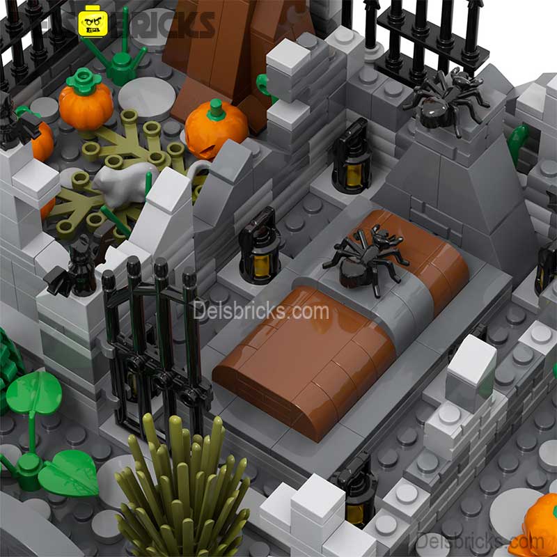 Halloween Cemetary Playset - New Lego Minifigures Horror Custom Toys (ONLINE ORDER ONLY)