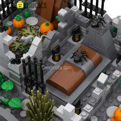 Halloween Cemetary Playset - New Lego Minifigures Horror Custom Toys (ONLINE ORDER ONLY)