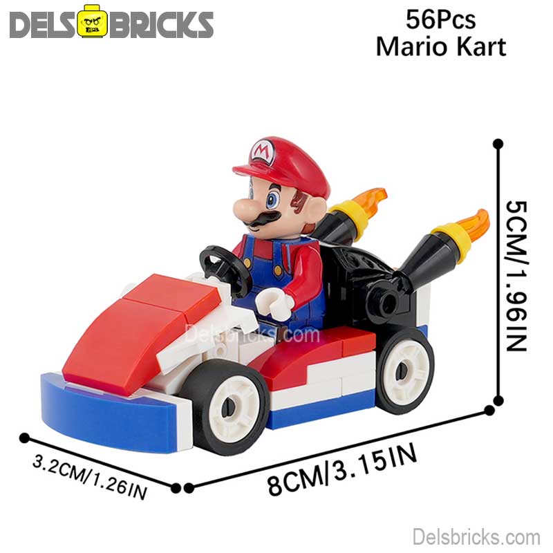 Mario Kart Brothers Super Mario Lego Minifigures Custom Toys (ONLINE ORDER ONLY)