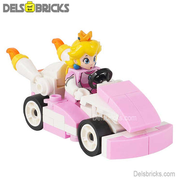 Princess Peach kart Mario Brothers Movie Super Mario Lego Minifigures (ONLINE ORDER ONLY)