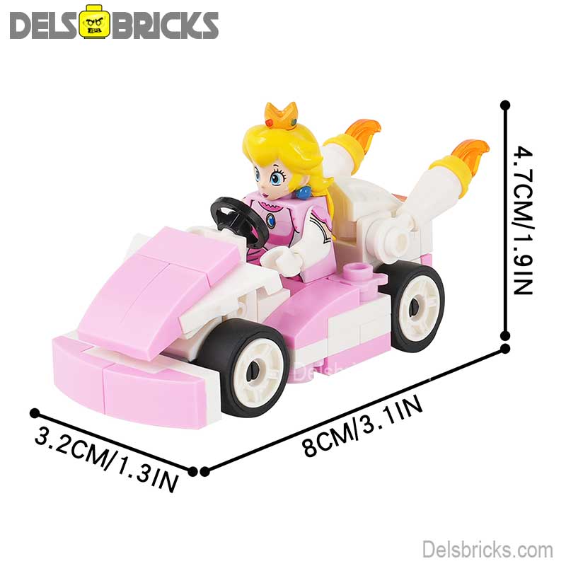 Princess Peach kart Mario Brothers Movie Super Mario Lego Minifigures (ONLINE ORDER ONLY)