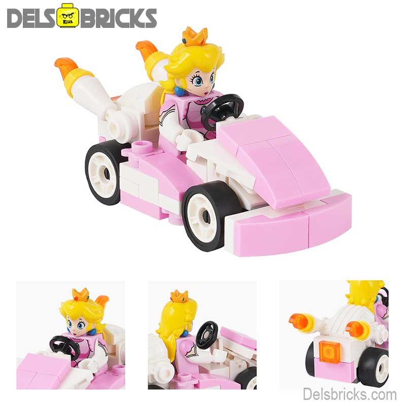 Princess Peach kart Mario Brothers Movie Super Mario Lego Minifigures (ONLINE ORDER ONLY)