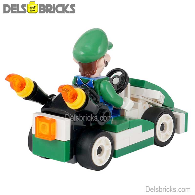 Luigi Kart Brothers Super Mario Lego Minifigures Custom Toys (ONLINE ORDER ONLY)