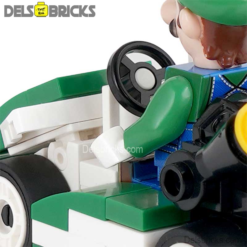 Luigi Kart Brothers Super Mario Lego Minifigures Custom Toys (ONLINE ORDER ONLY)
