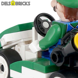 Luigi Kart Brothers Super Mario Lego Minifigures Custom Toys (ONLINE ORDER ONLY)