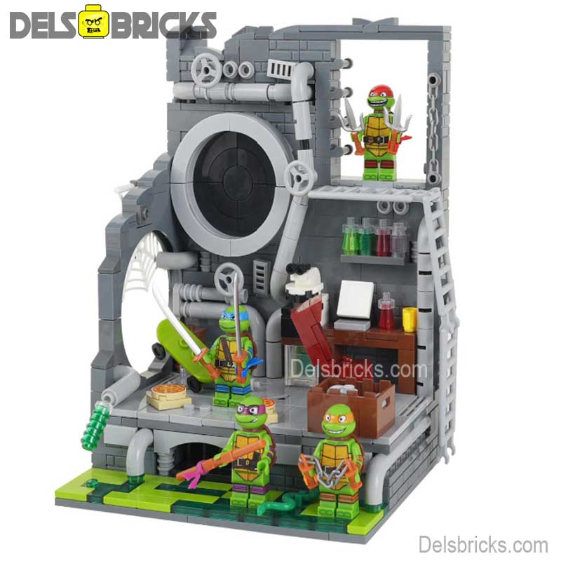 Teenage Mutant Ninja Turtles sewer Lair Lego Minifigures Custom Toys (ONLINE ORDER ONLY)