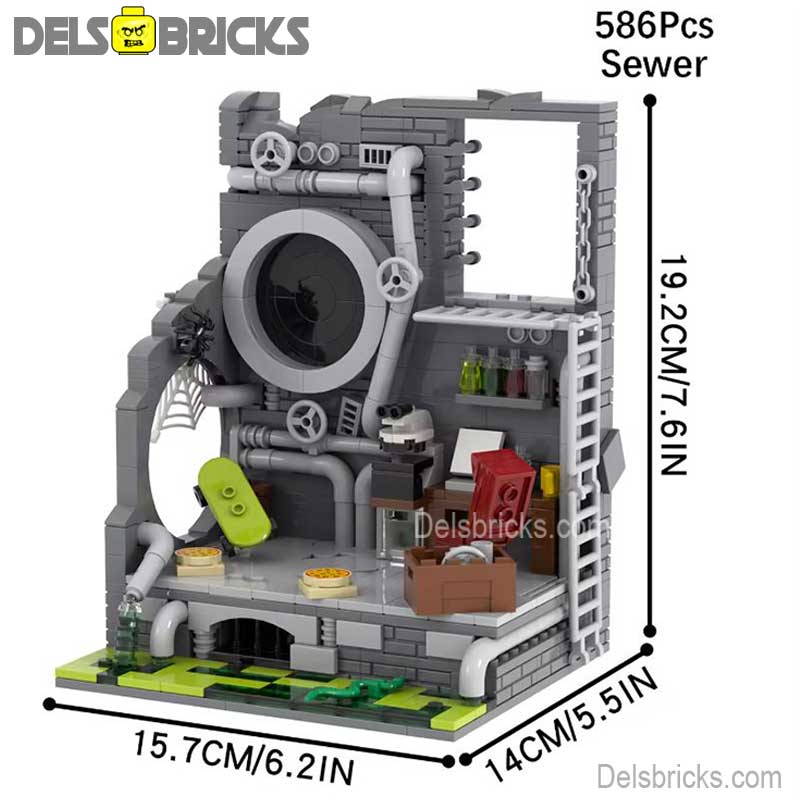 Teenage Mutant Ninja Turtles sewer Lair Lego Minifigures Custom Toys (ONLINE ORDER ONLY)