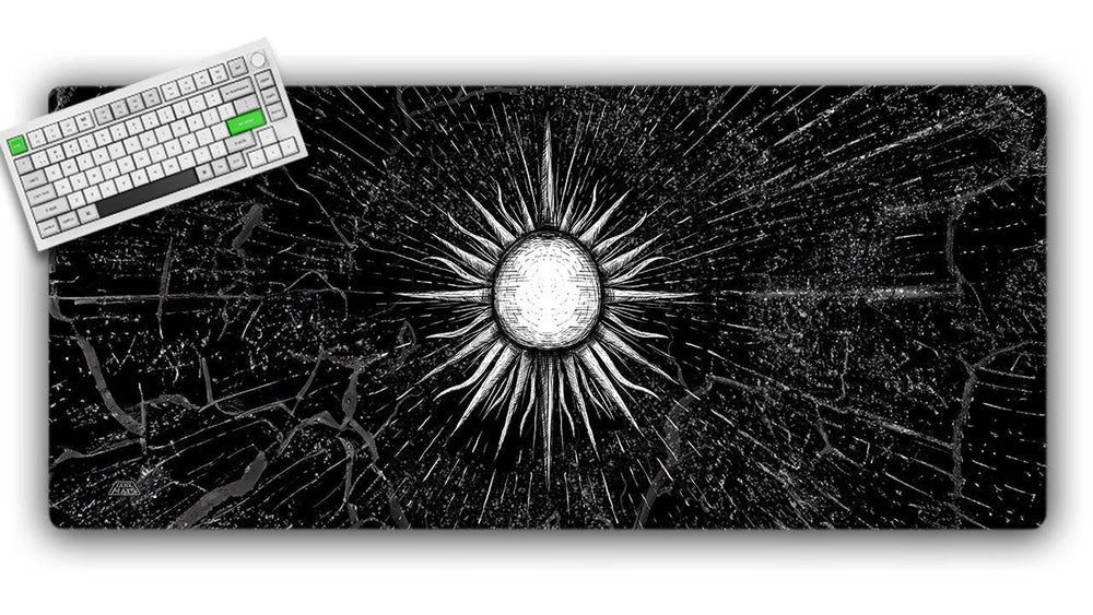 Mono White BW Gaming Mat (ONLINE ORDER ONLY)