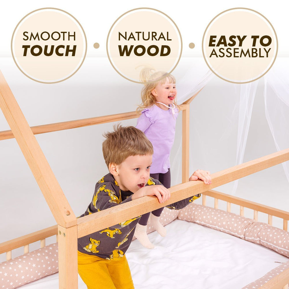 Montessori House Bed for Kids with Fence (ONLINE ORDER ONLY)