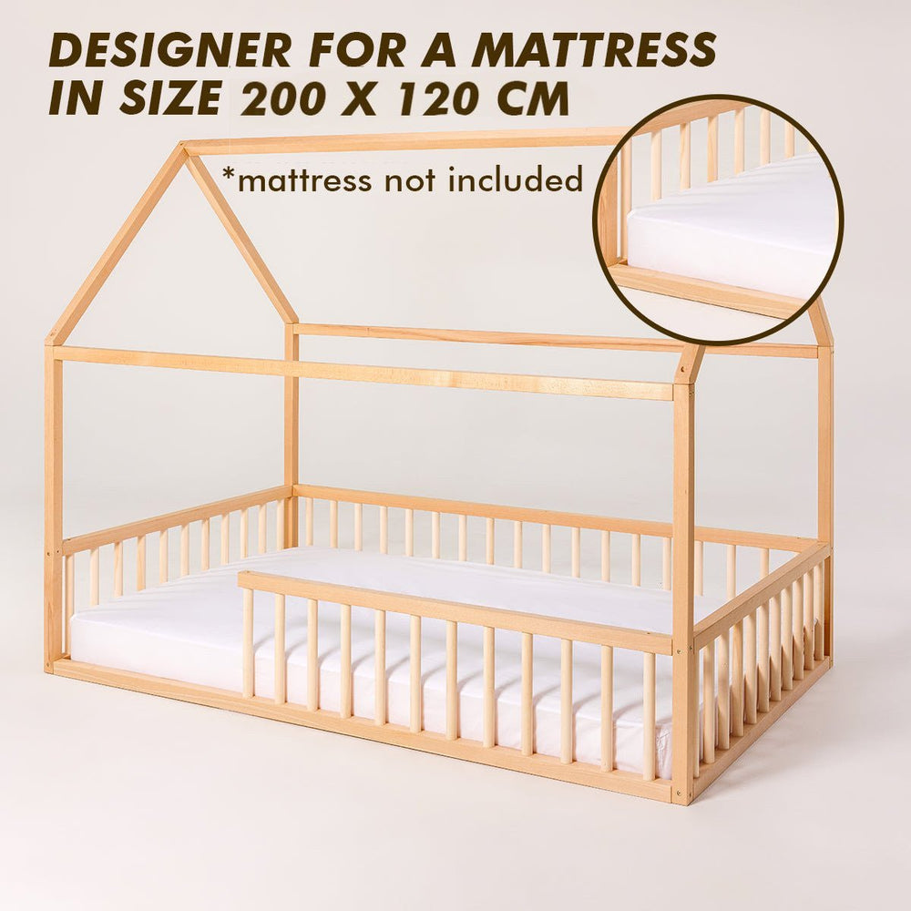 Montessori House Bed for Kids with Fence (ONLINE ORDER ONLY)