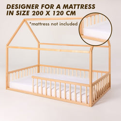 Montessori House Bed for Kids with Fence (ONLINE ORDER ONLY)