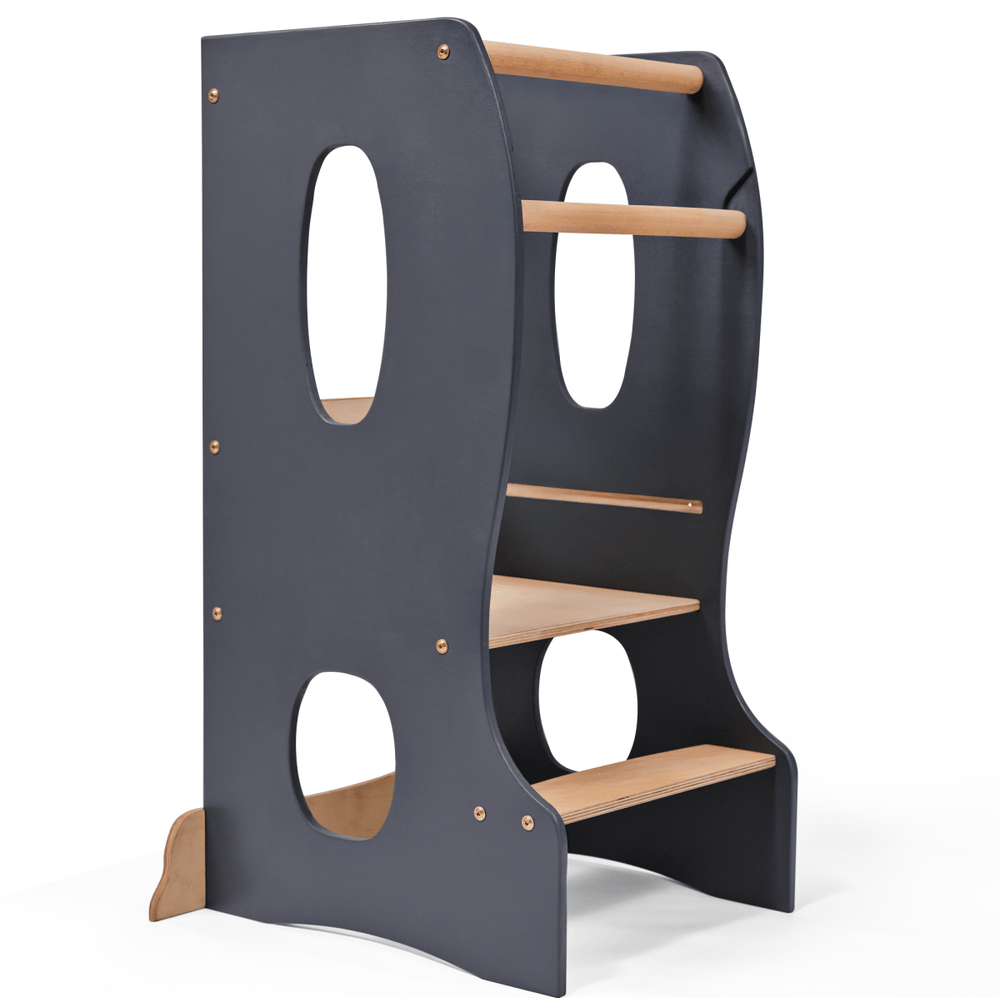Stable Montessori Tower: Wooden Growing Chair - Grey (ONLINE ORDER ONLY)