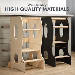 Stable Montessori Tower: Wooden Growing Chair - Grey (ONLINE ORDER ONLY)