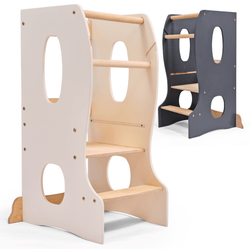 Stable Montessori Tower: Wooden Growing Chair - Ivory (ONLINE ORDER ONLY)