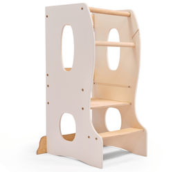 Stable Montessori Tower: Wooden Growing Chair - Ivory (ONLINE ORDER ONLY)