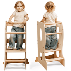 Stable Montessori Tower: Wooden Growing Chair - Ivory (ONLINE ORDER ONLY)
