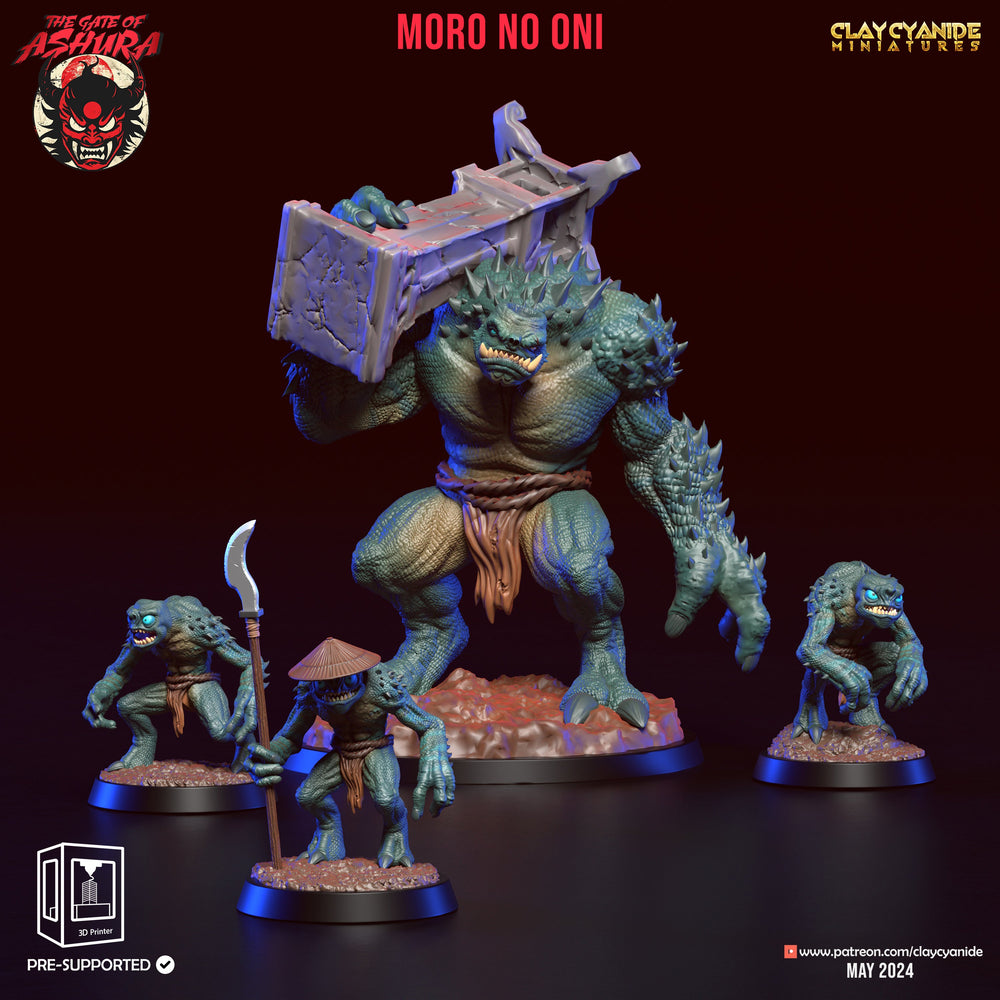 3D Printed Clay Cyanide Moro no Oni Set The Gate of Ashura 28 32 mm D&D (Online Only)