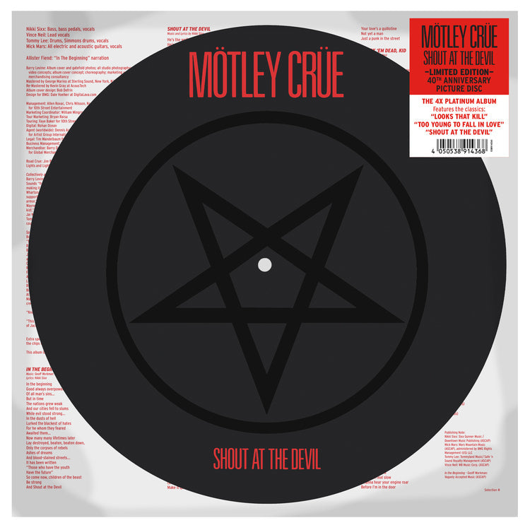 Shout At The Devil (Limited Edition Picture Disc) [Vinyl]