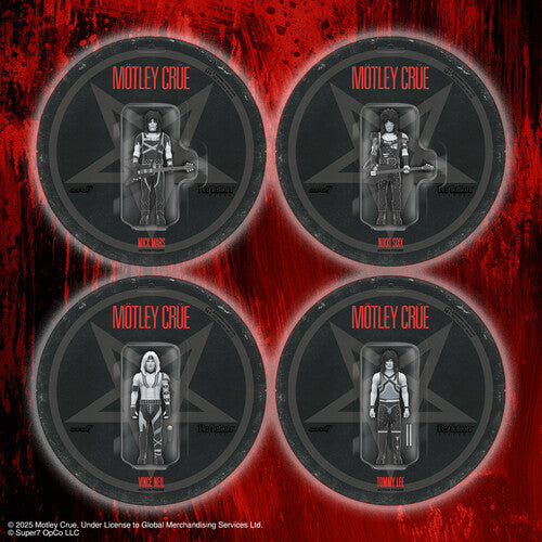 Super7 - Motley Crue - ReAction Figures Wv2 - Vince Neil (Shout At The Devil - Black & White) (Collectible, Action Figure) [Action Figure] (Online Order Only) (ONLINE ORDER ONLY)