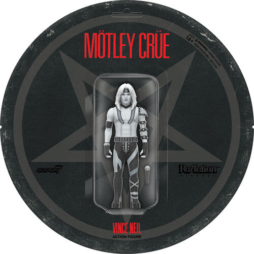 Super7 - Motley Crue - ReAction Figures Wv2 - Vince Neil (Shout At The Devil - Black & White) (Collectible, Action Figure) [Action Figure] (Online Order Only) (ONLINE ORDER ONLY)