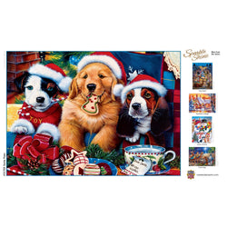 Sparkle & Shine - Santa Paws 500 Piece Glitter Jigsaw Puzzle (ONLINE ORDER ONLY)