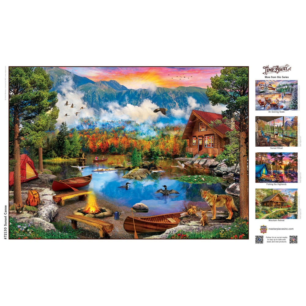 Time Away - Sunset Canoe 1000 Piece Jigsaw Puzzle (ONLINE ORDER ONLY)