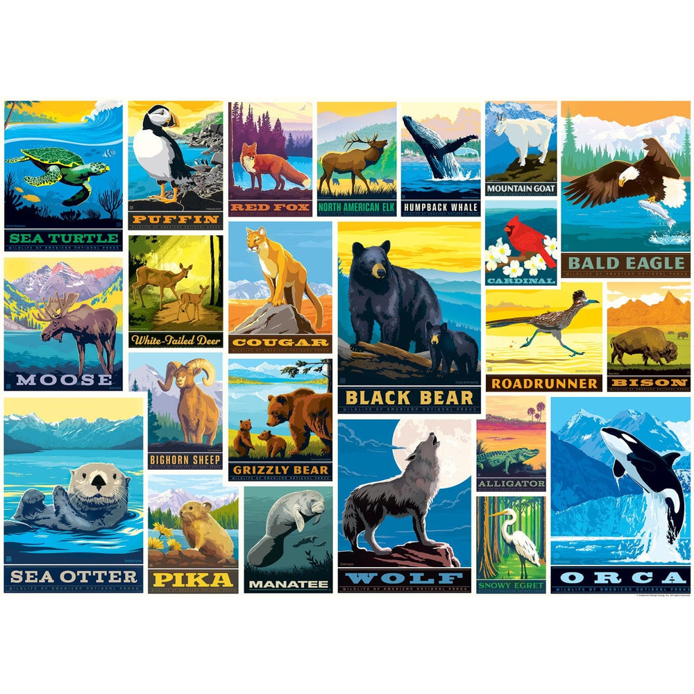 Vintage Posters - Wildlife Lovers 1000 Piece Jigsaw Puzzle (ONLINE ORDER ONLY)