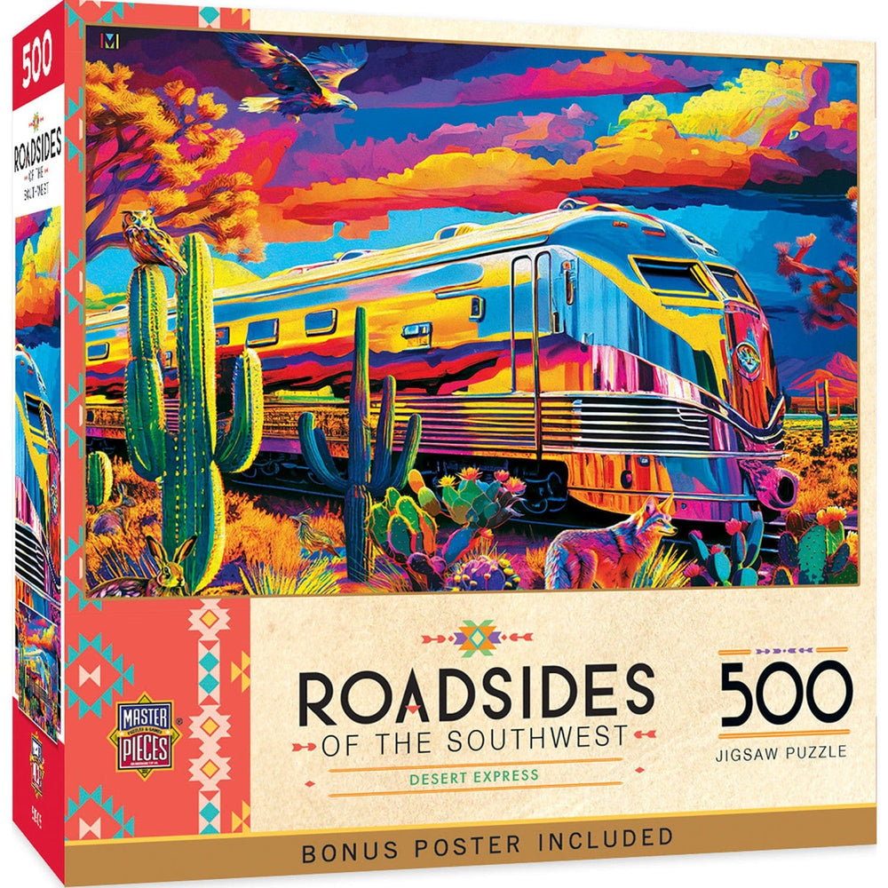 Roadsides of the Southwest - Desert Express 500 Piece Jigsaw Puzzle (ONLINE ORDER ONLY)