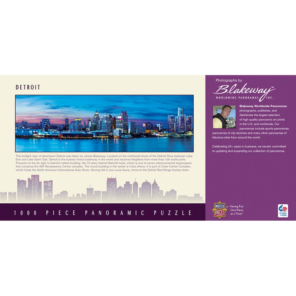 Detroit, Michigan 1000 Piece Panoramic Jigsaw Puzzle (ONLINE ORDER ONLY)