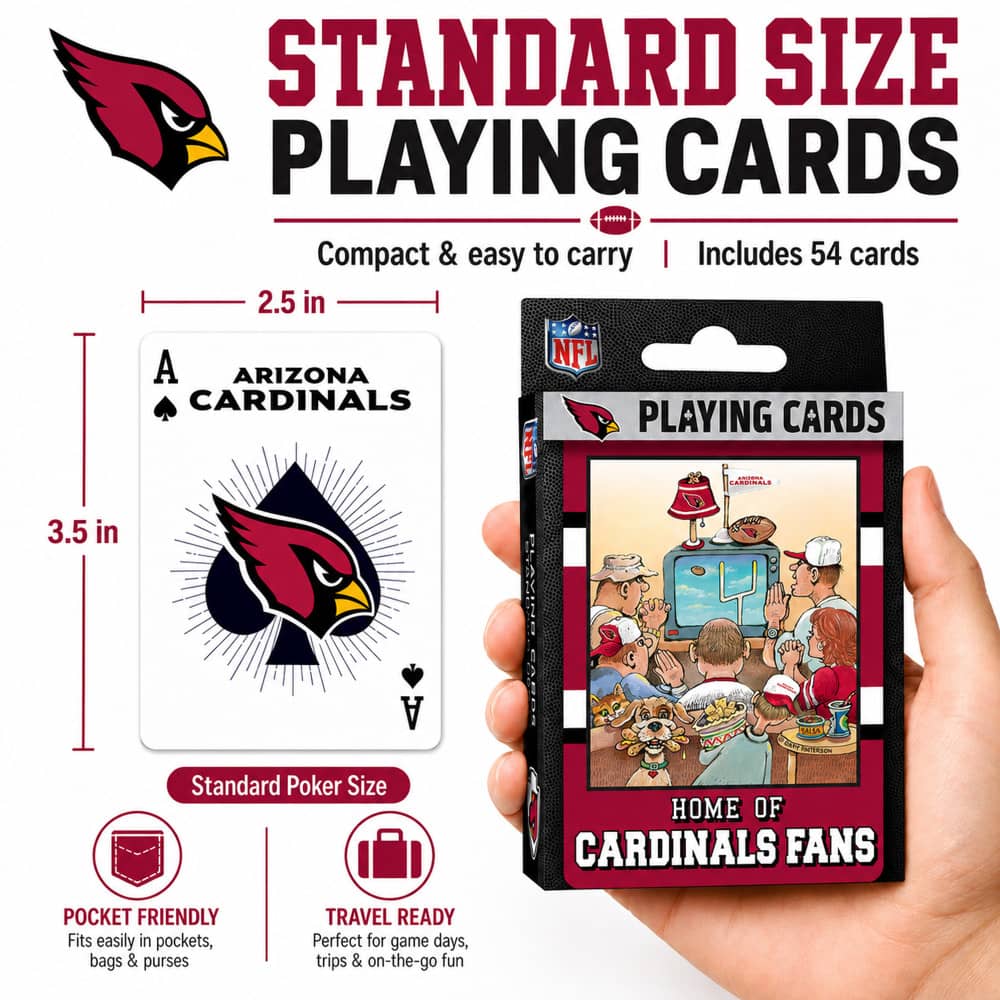 Arizona Cardinals Fan Deck Playing Cards - 54 Card Deck