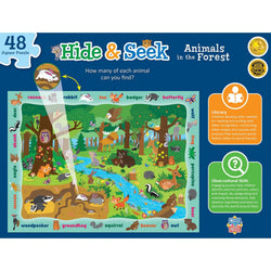 Hide & Seek - Animals in the Forest 48 Piece Jigsaw Puzzle (ONLINE ORDER ONLY)