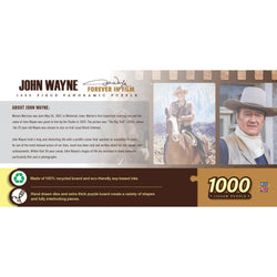 John Wayne Collection - Forever in Film 1000 Piece Panoramic Jigsaw Puzzle (ONLINE ORDER ONLY)