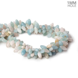 Multi Beryl top drilled plain marquise beads 16 inch 86 large hole beads A (ONLINE ORDER ONLY)
