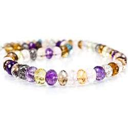 Multi-gemstone Beads Faceted Rondelle, AAA Grade (ONLINE ORDER ONLY)