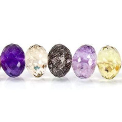Multi-gemstone Beads Faceted Rondelle, AAA Grade (ONLINE ORDER ONLY)