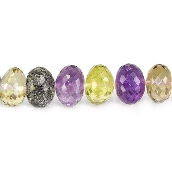 Multi-gemstone Beads Faceted Rondelle, AAA Grade (ONLINE ORDER ONLY)