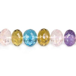 Multi-gemstone Beads Faceted Rondelle, AAA Grade (ONLINE ORDER ONLY)
