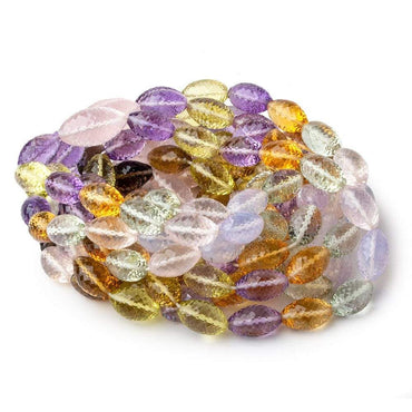 Multi Gemstone Concave Faceted Marquise 16 inch 29 beads AAA (ONLINE ORDER ONLY)