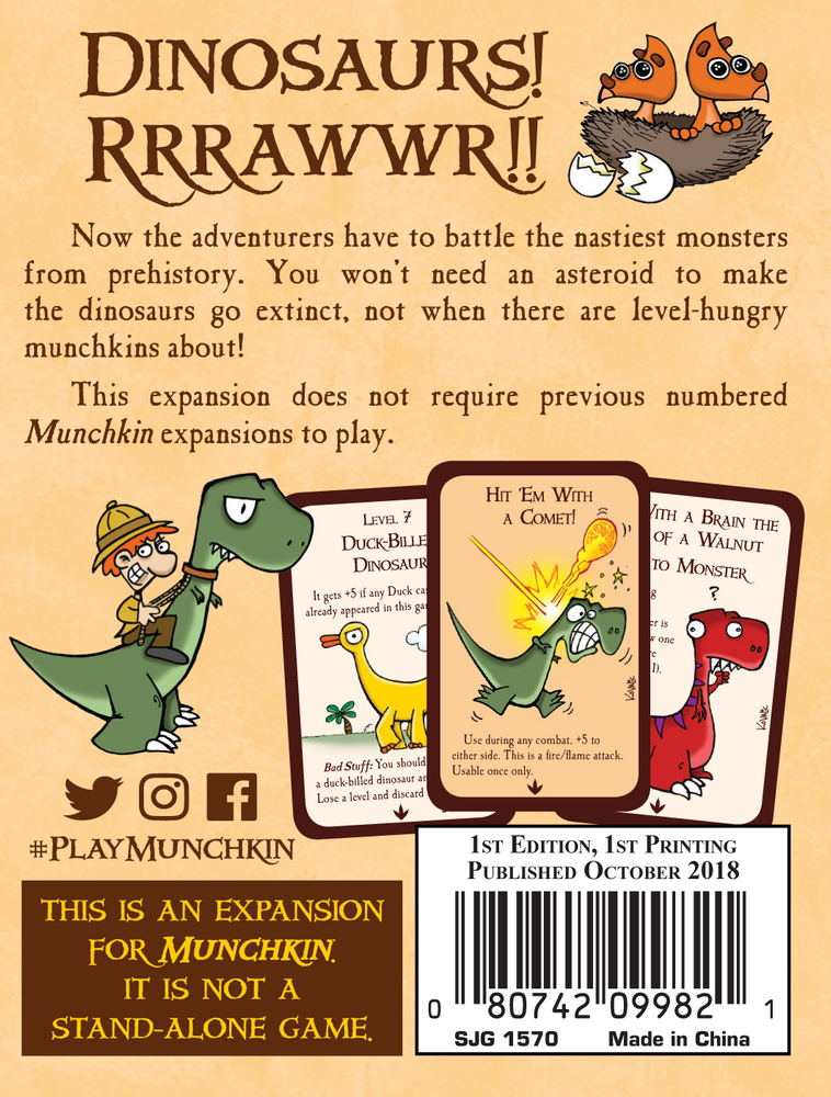 Munchkin 9: Jurassic Snark (ONLINE ORDER ONLY)